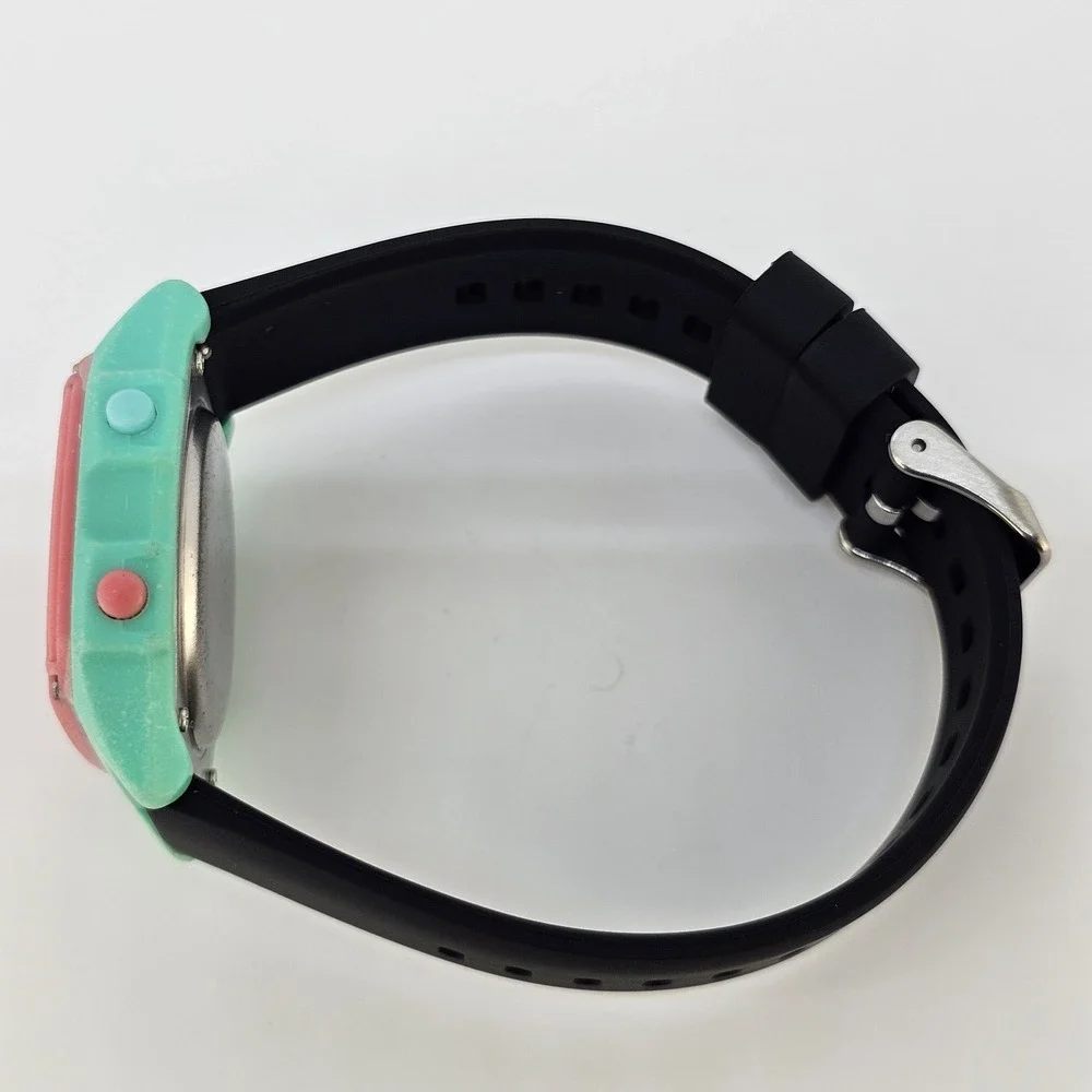 Freestyle Shark Women's Digital Watch 38MM Pink Aqua NEW Black Bands NEW Battery